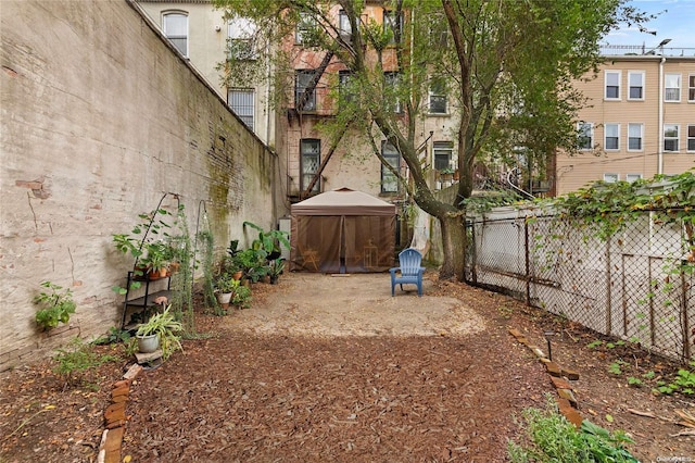 view of yard featuring a gazebo