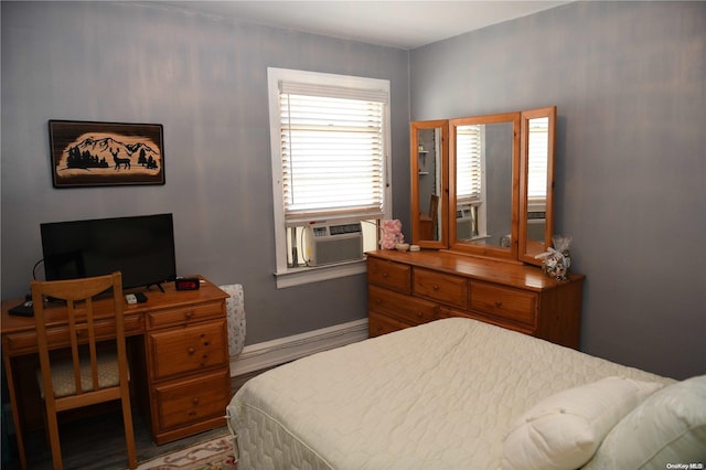 bedroom featuring cooling unit