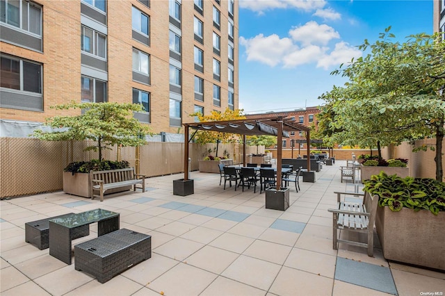 view of patio / terrace with a pergola