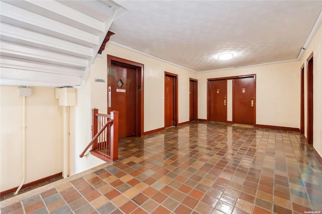 foyer with ornamental molding