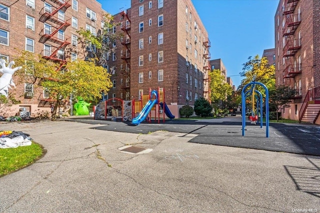 exterior space with a playground