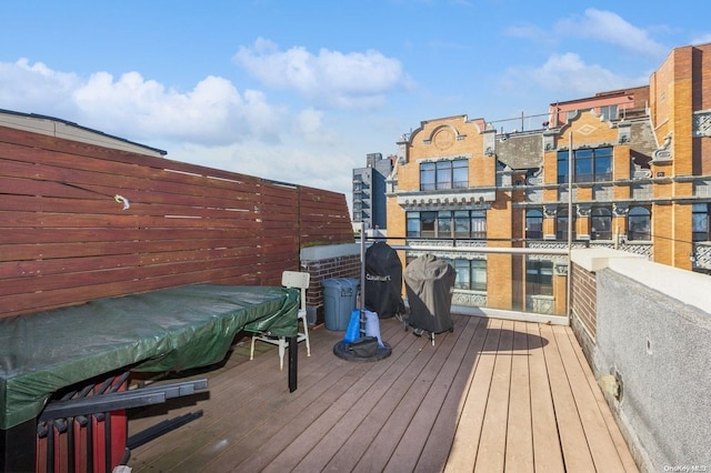 view of wooden deck