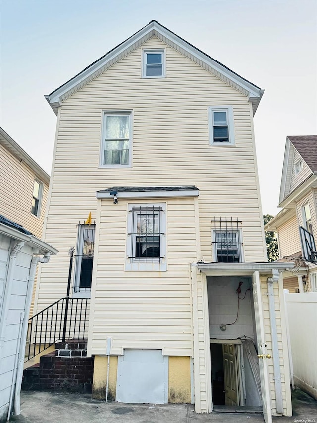 view of rear view of property