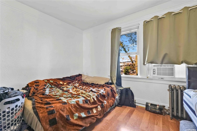 bedroom with light wood-type flooring