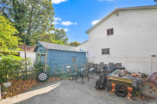 view of home's exterior with a patio area