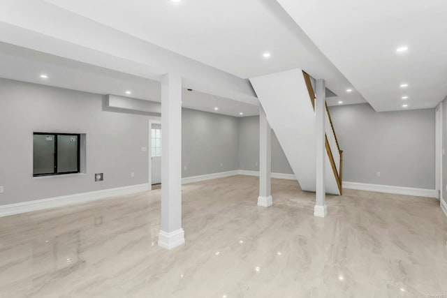 259-09 81st Ave, Glen Oaks, NY 11004 - finished basement featuring baseboards and recessed lighting