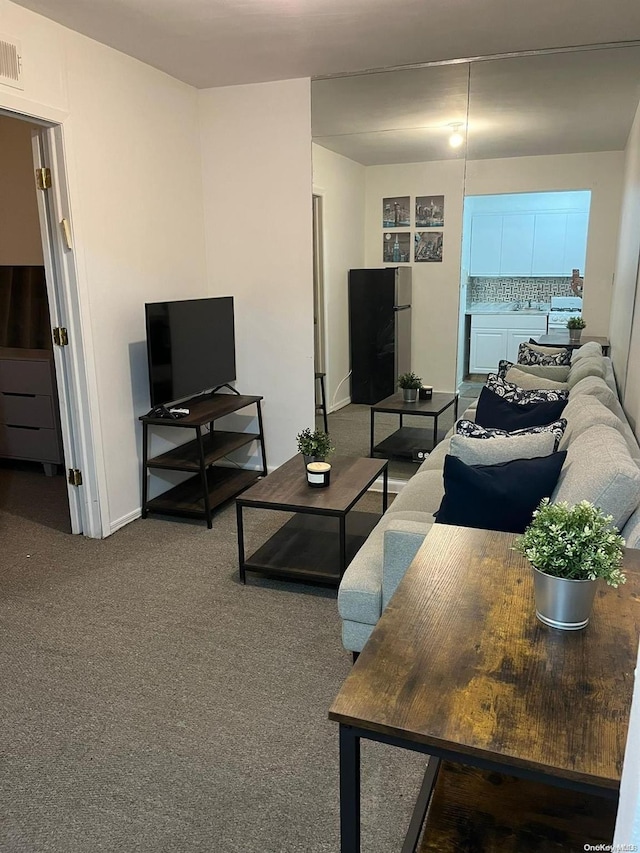 view of carpeted living room