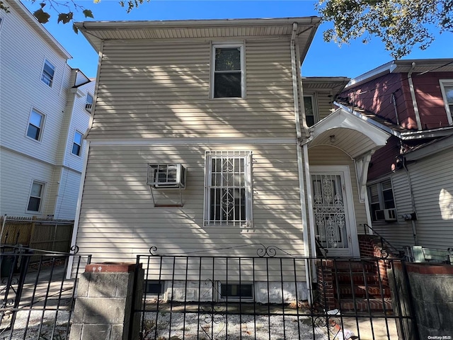 view of front of house with cooling unit