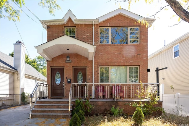 multi unit property with a porch