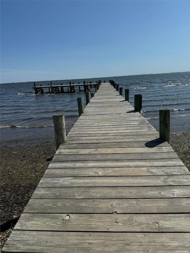 39 Roosevelt Blvd, East Patchogue, NY 11772 - dock area featuring a water view