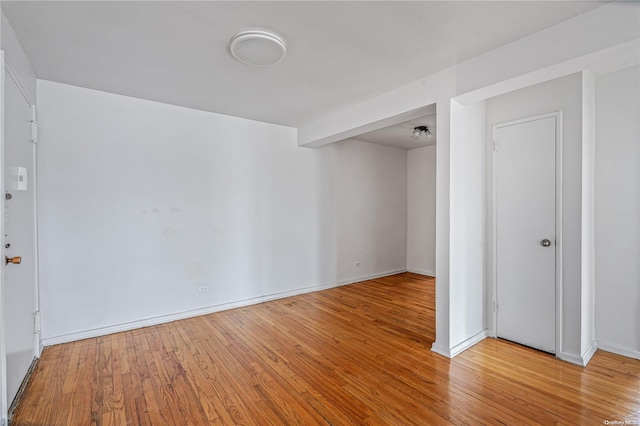 empty room featuring light hardwood / wood-style flooring