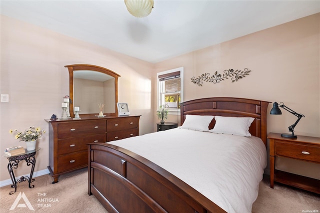 view of carpeted bedroom