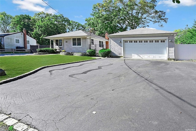 ranch-style house with a front yard