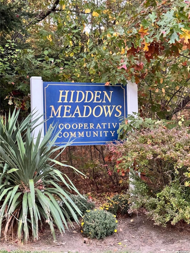 view of community sign