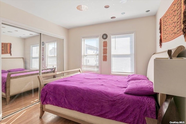 bedroom featuring wood-type flooring