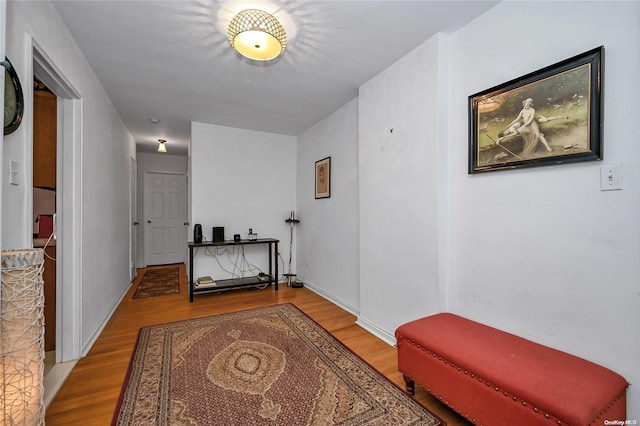 hall featuring light hardwood / wood-style floors