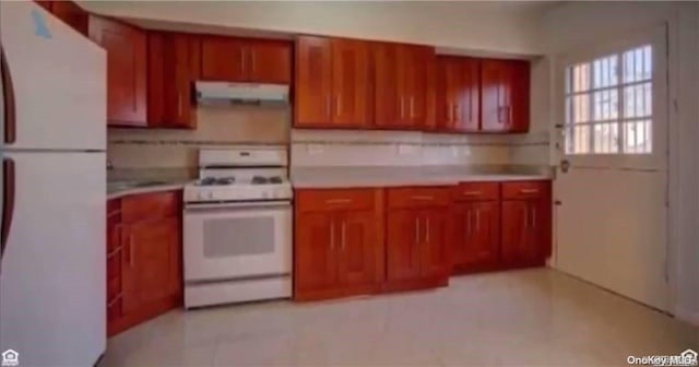 kitchen with white appliances