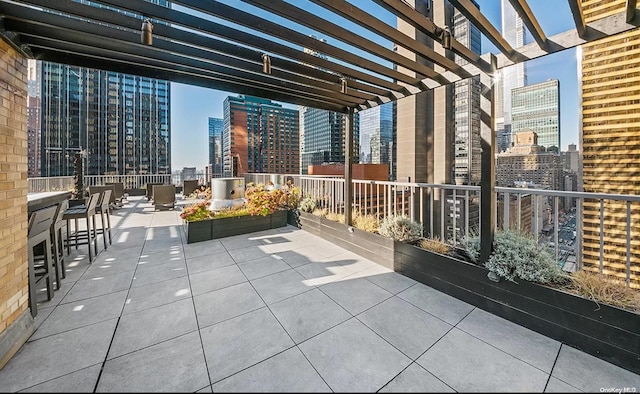 view of patio / terrace with a pergola