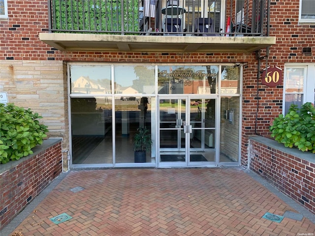 view of exterior entry with french doors