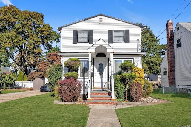 view of front property with a front yard