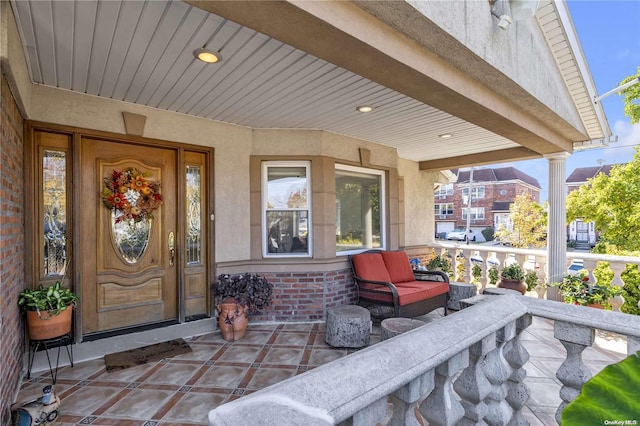 view of patio / terrace with a porch