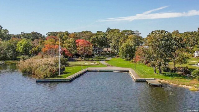 267 Great River Rd, Great River, NY 11739 - view of property's community with a water view and a yard