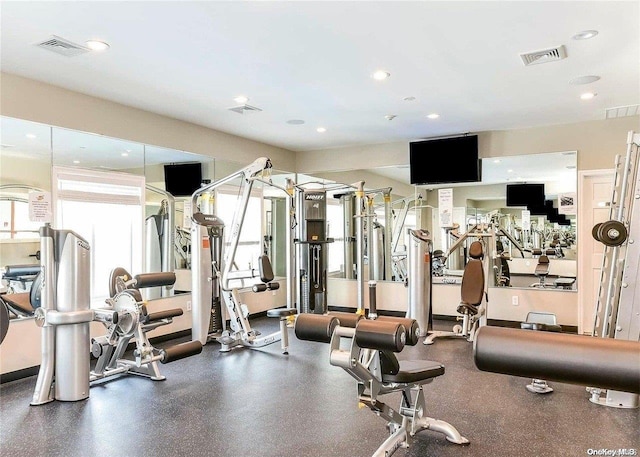 view of exercise room