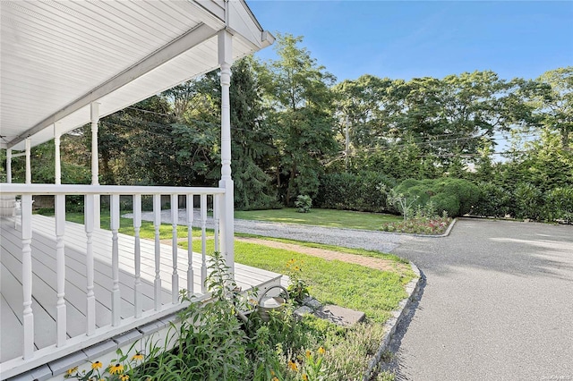 exterior space with covered porch