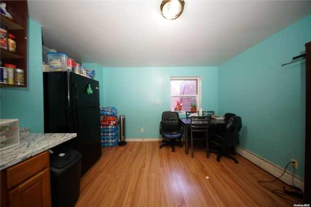 office featuring light hardwood / wood-style flooring