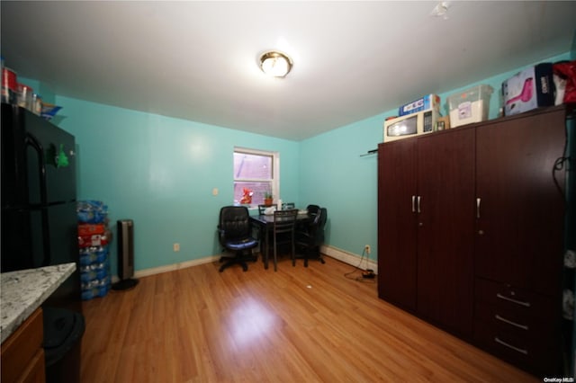 office featuring light hardwood / wood-style flooring