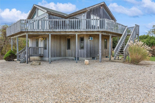 exterior space featuring a wooden deck