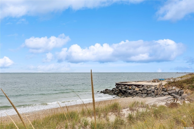 water view with a view of the beach