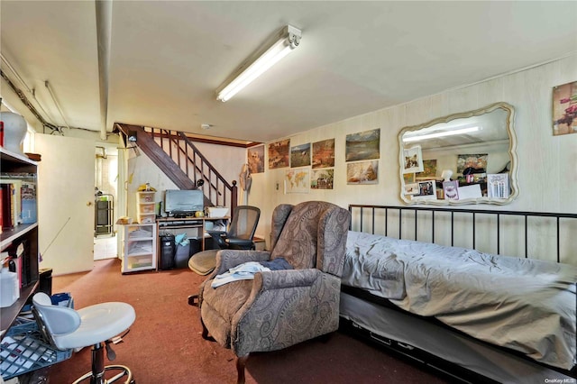 view of carpeted bedroom