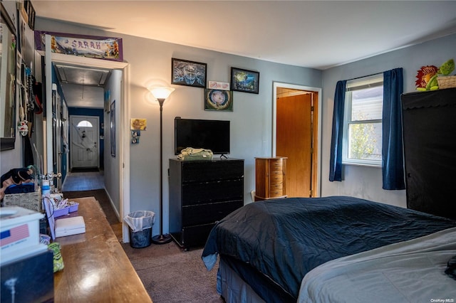 view of carpeted bedroom