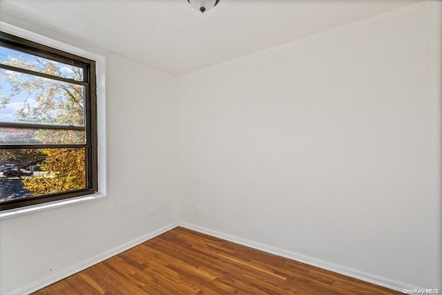 empty room with hardwood / wood-style floors