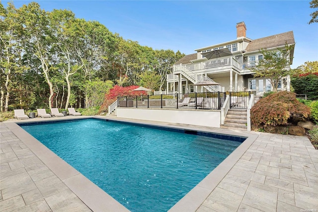 view of pool with a patio