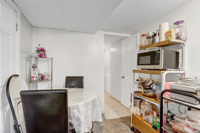 view of tiled dining space