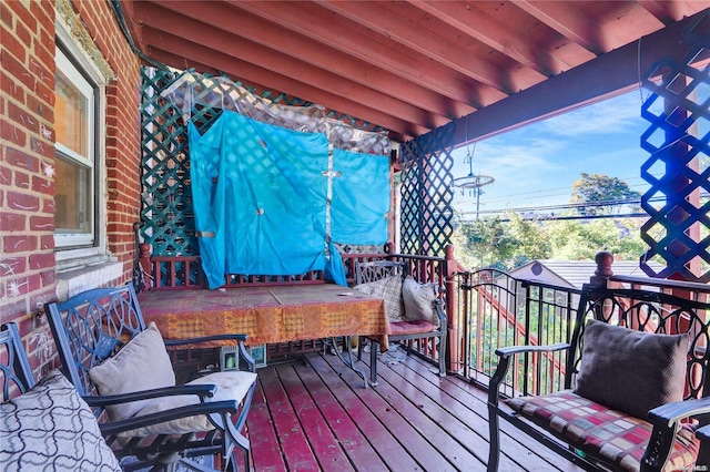 view of wooden deck