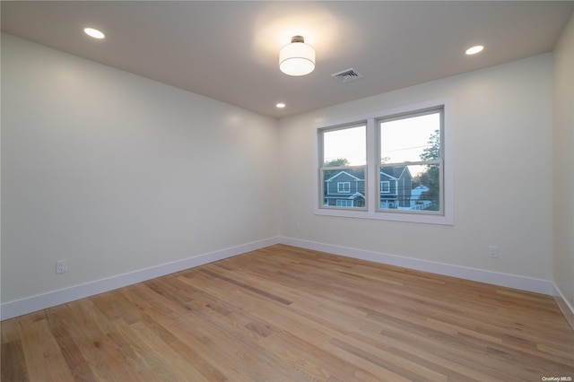 empty room featuring light wood-type flooring