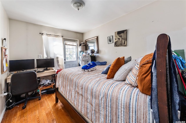 bedroom featuring light wood-type flooring