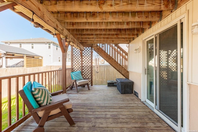 view of wooden terrace