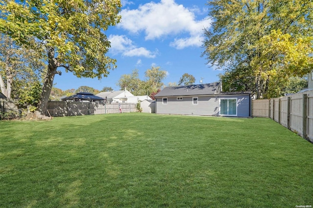 view of yard featuring a gazebo