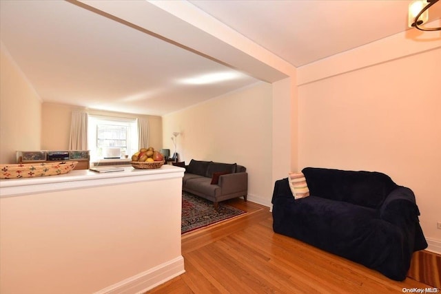 living room featuring hardwood / wood-style flooring