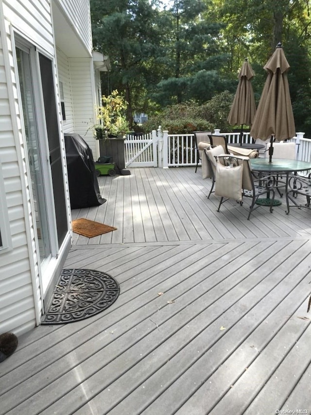 view of wooden terrace