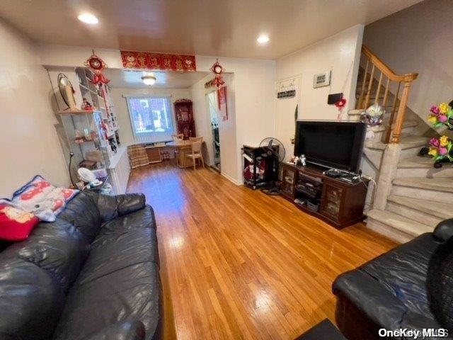 living room featuring hardwood / wood-style flooring