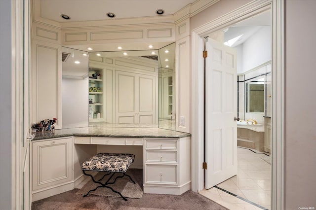 bathroom featuring vanity and tile patterned floors