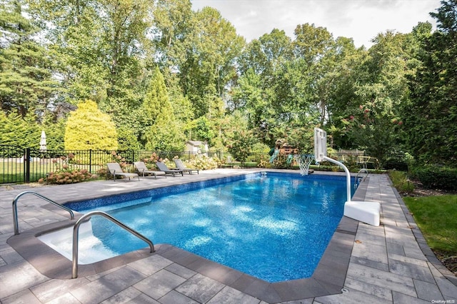 view of pool with a patio area