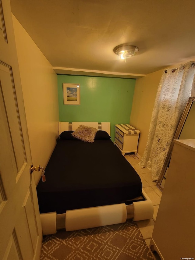 view of tiled bedroom