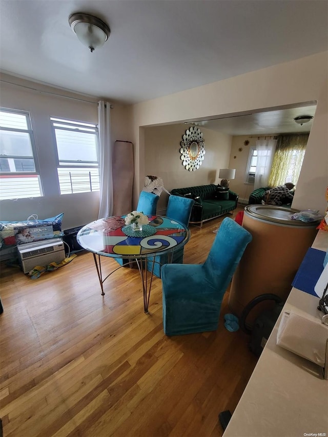 living room featuring wood-type flooring