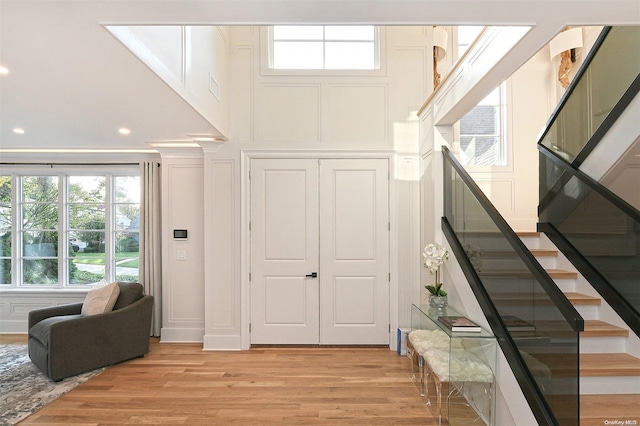 entryway featuring light wood-type flooring